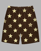 Men's Big Size Street Style Simple Stars All Over Printed Outdoor Casual Shorts